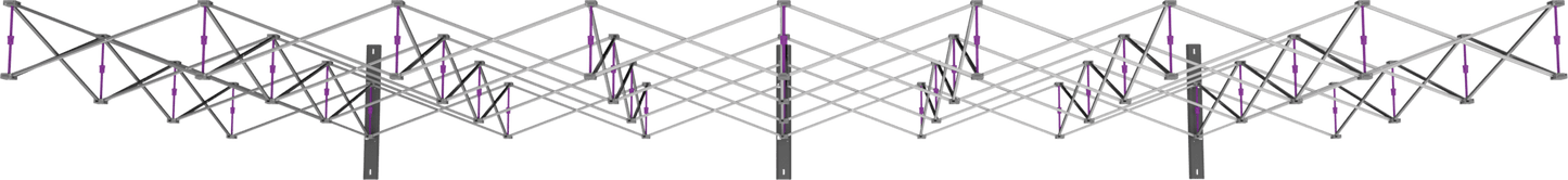 20ft x 8ft Hopup Straight Tension Fabric (Double - Sided Kit) - All4Displays