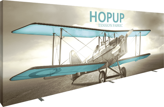 20ft x 8ft Hopup Straight Tension Fabric (Double - Sided Kit) - All4Displays