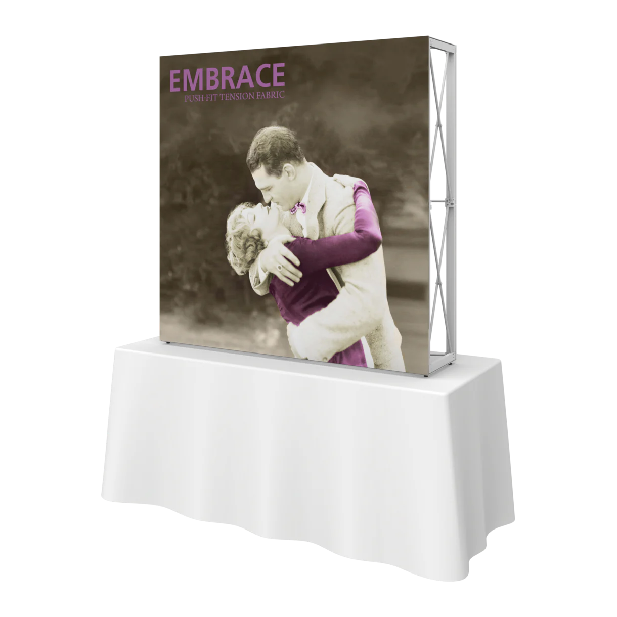 5ft x 5ft Embrace Square Tabletop Push-Fit Tension Fabric Display