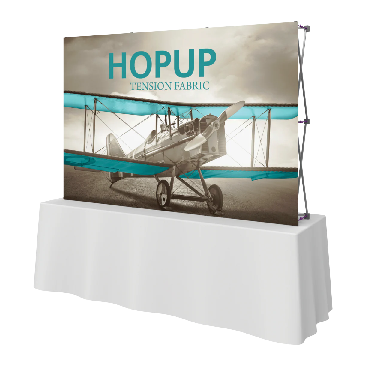 8ft x 5ft Hopup Straight Tabletop Tension Fabric Display