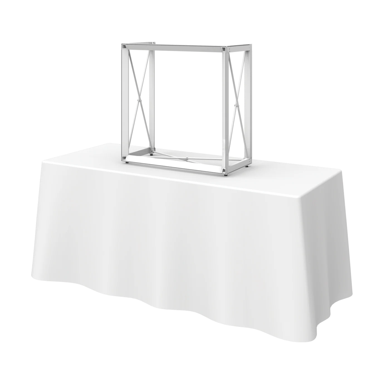 2.5ft x 2.5ft Embrace Tabletop Push-Fit Tension Fabric Display Full Fitted