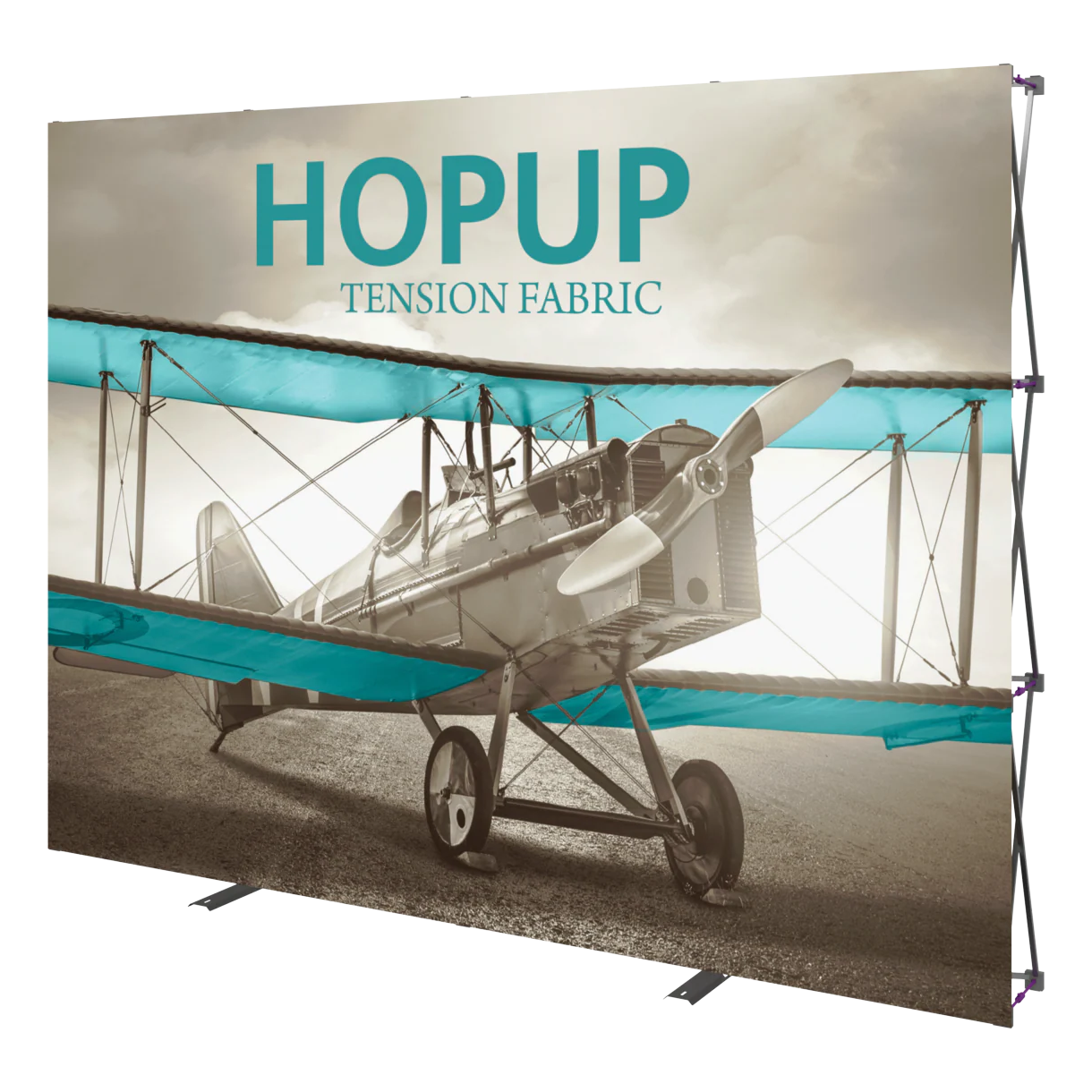 10ft x 8ft Hopup Straight Tension Fabric Display Full Fitted