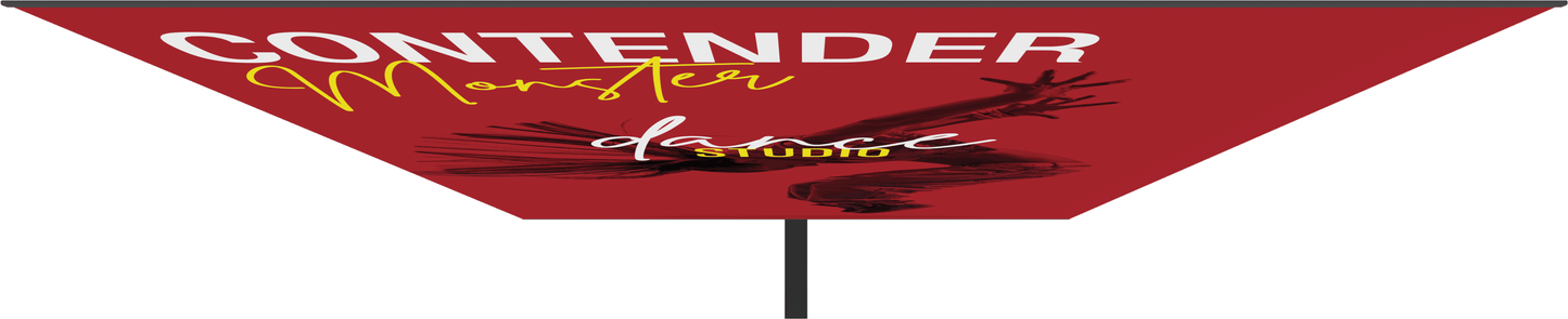 47.5in Contender Monster Retractable Banner Stand Black