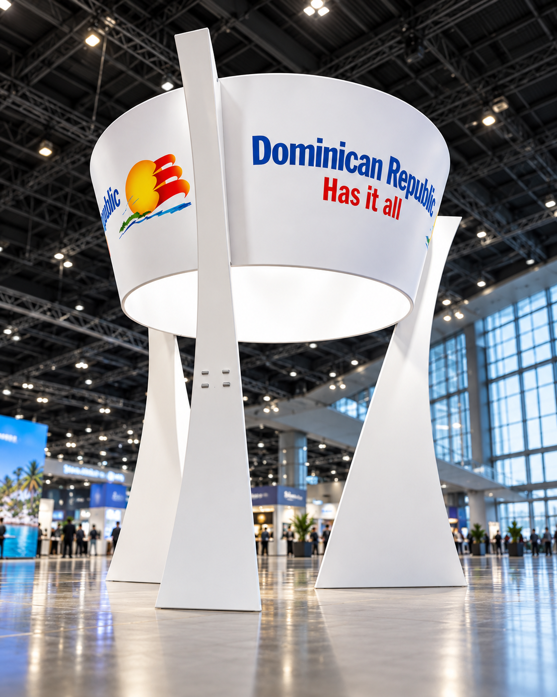 20ft x 20ft Formulate Fusion Island Booth Kit 05 Fabric Tower