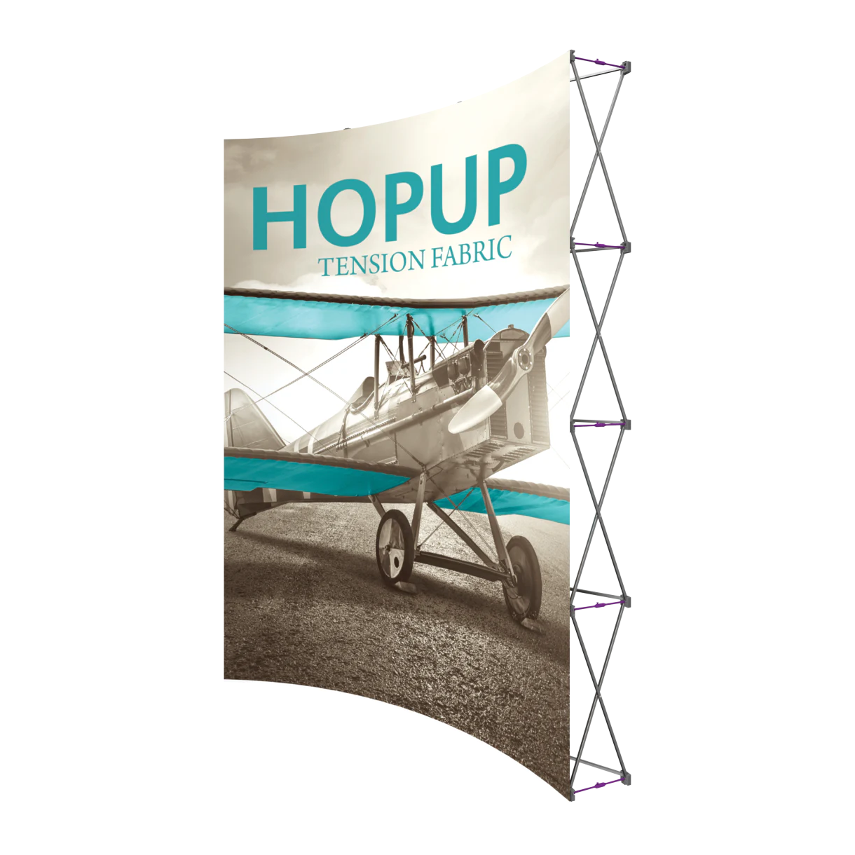 8ft x 10ft Hopup Curved Tension Fabric Display