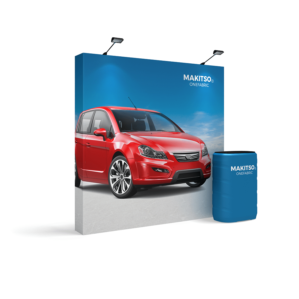 10ft x 10ft OneFabric® Straight Pop Up Display w/o End Caps (Graphic Package) - All4Displays