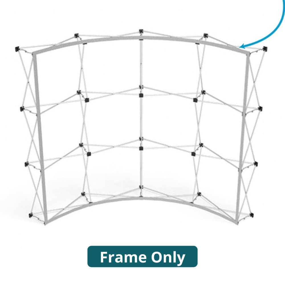 10ft x 8ft OneFabric® Curved Pop Up Display (Frame Only) - All4Displays