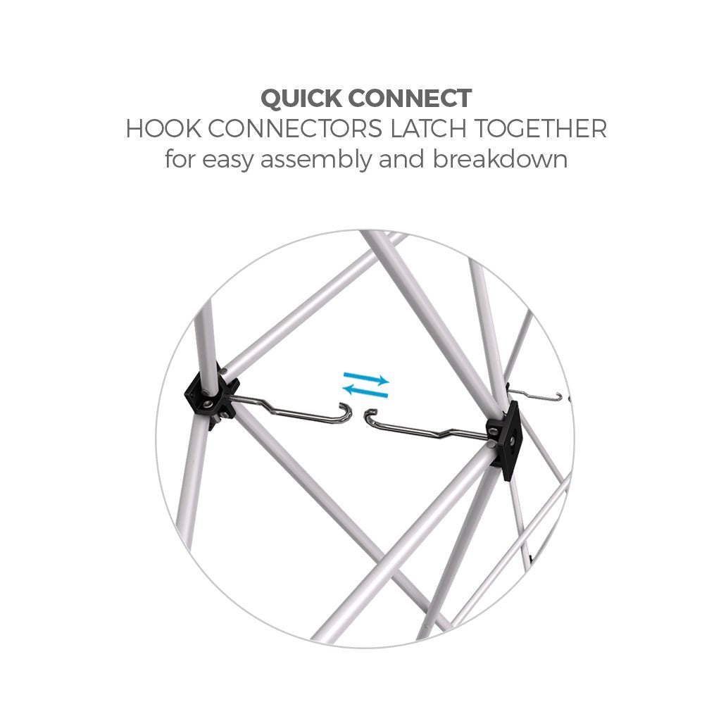 10ft x 8ft OneFabric® Curved Pop Up Display w/ End Caps (Graphic Package) Kit 1 - All4Displays