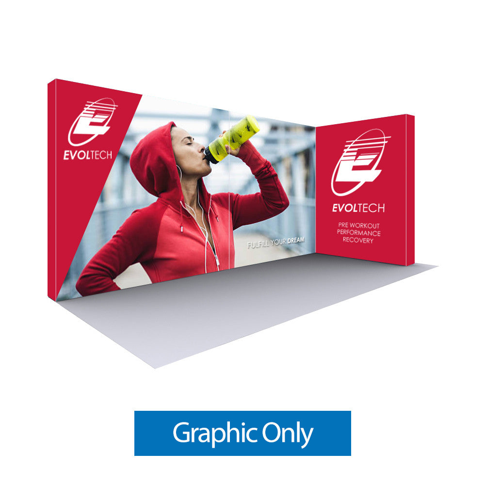 20 ft L-Shape Lumiere Light Wall® Configuration C No Lights Double-Sided (