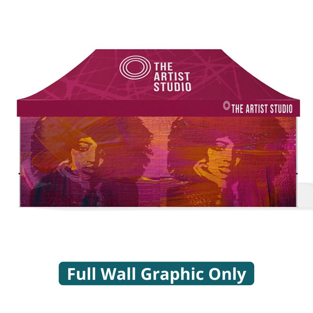 20ft Pop - up Canopy Tent Double - sided (Full Wall Graphic Only) - All4Displays