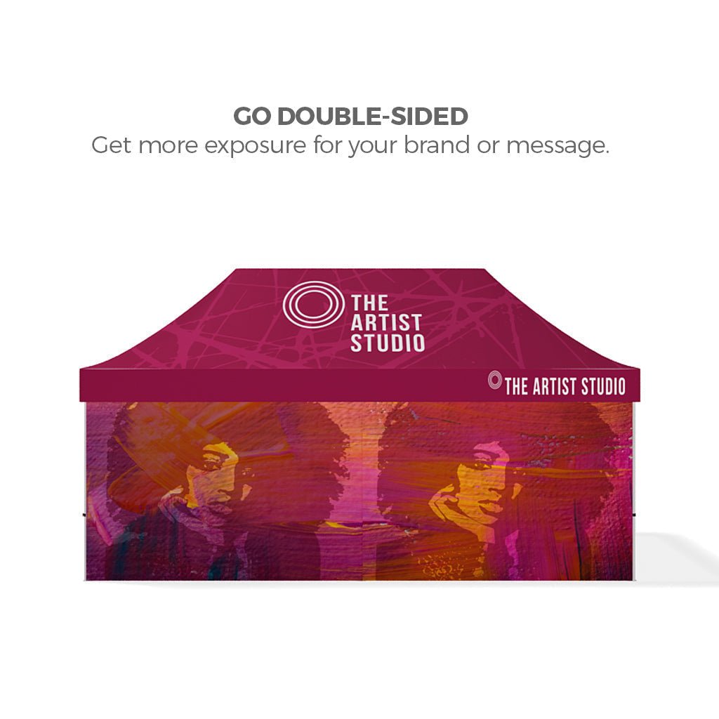 20ft Pop - up Canopy Tent Double - sided (Full Wall Graphic Only) - All4Displays