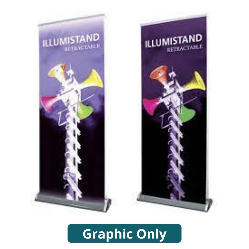 31in Illumistand Single - Sided Light - Up Retractable Banner Stand Graphic replacement (Graphic Only) - All4Displays