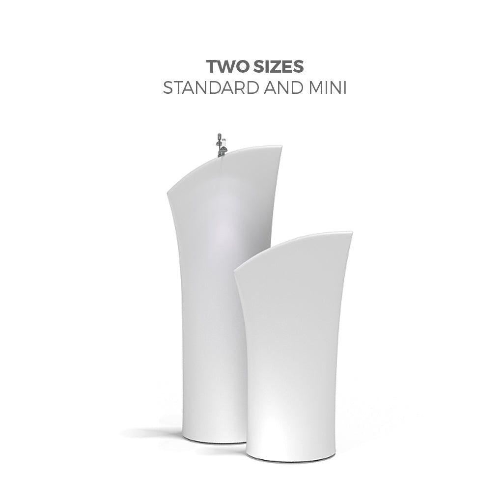 32in x 78in Outdoor Brandcusi® Angled Banner Stand (Frame Only w/Bubble Round Base) - All4Displays