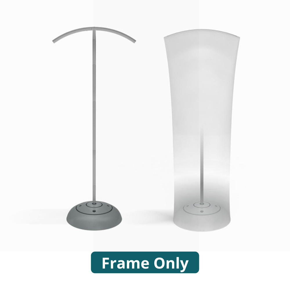 32in x 78in Outdoor Brandcusi® Angled Banner Stand (Frame Only w/Bubble Round Base) - All4Displays