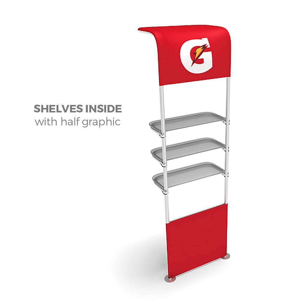 36" WaveLine Merchandiser - Plexiglass Shelf, Clear - All4Displays