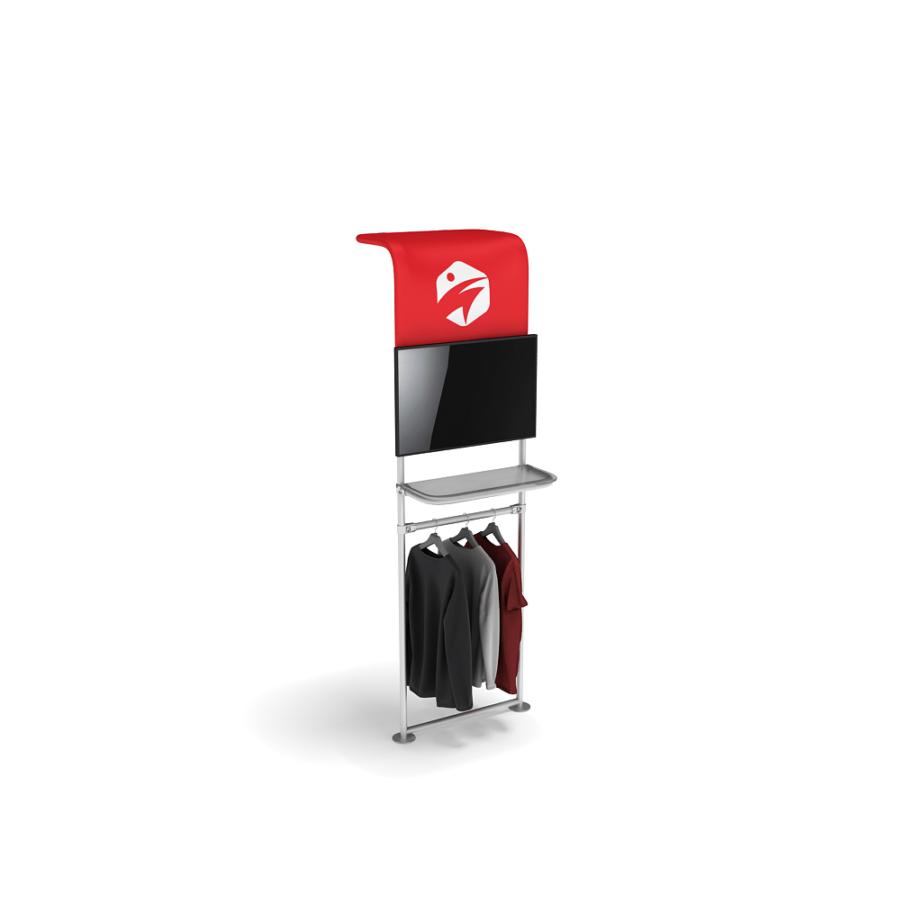36" WaveLine Merchandiser - Plexiglass Shelf, Clear - All4Displays