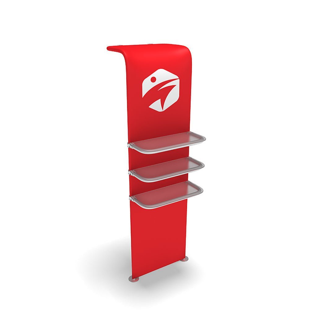 36" WaveLine Merchandiser - Plexiglass Shelf, Clear - All4Displays