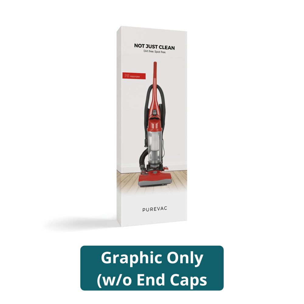 3ft x 8ft OneFabric® Straight Pop Up Display w/o End Caps (Graphic Only) - All4Displays