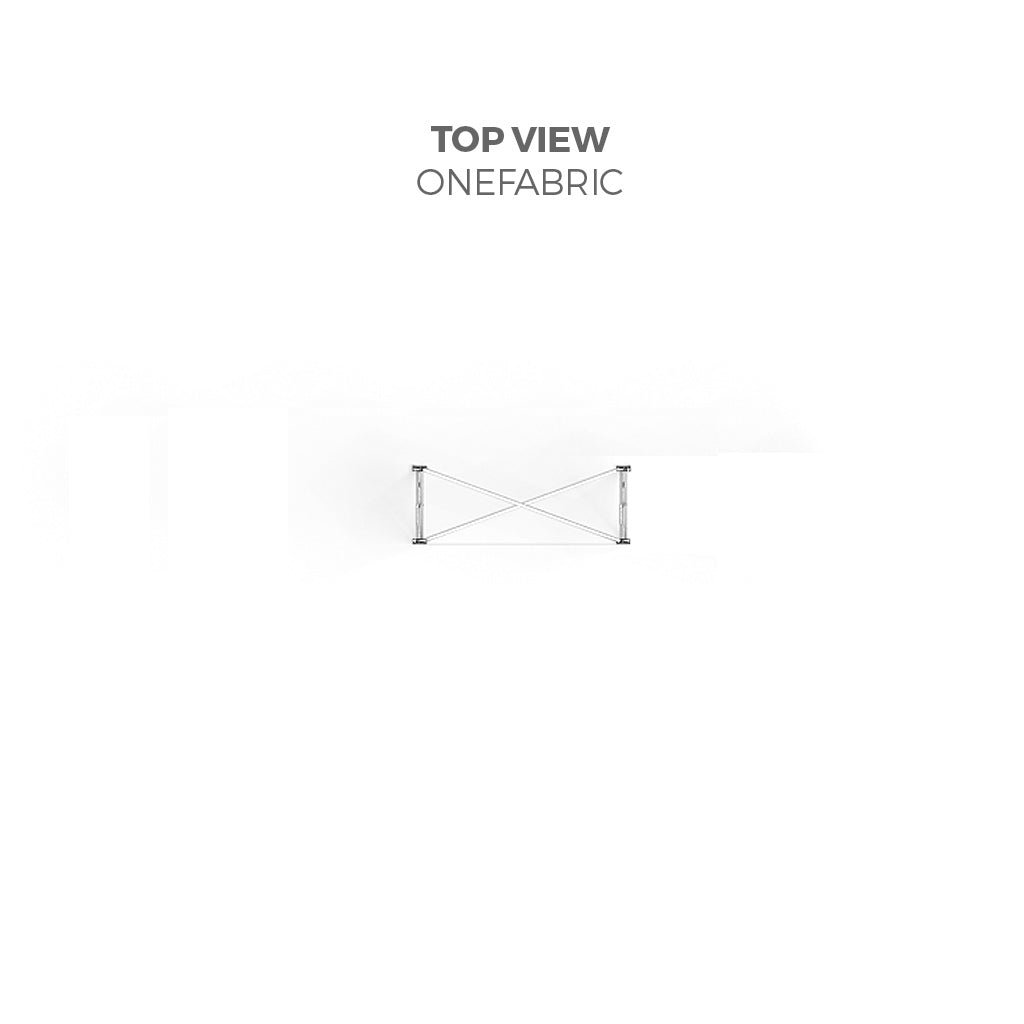 3ft x 8ft OneFabric® Straight Pop Up Display w/o End Caps (Graphic Package) - All4Displays