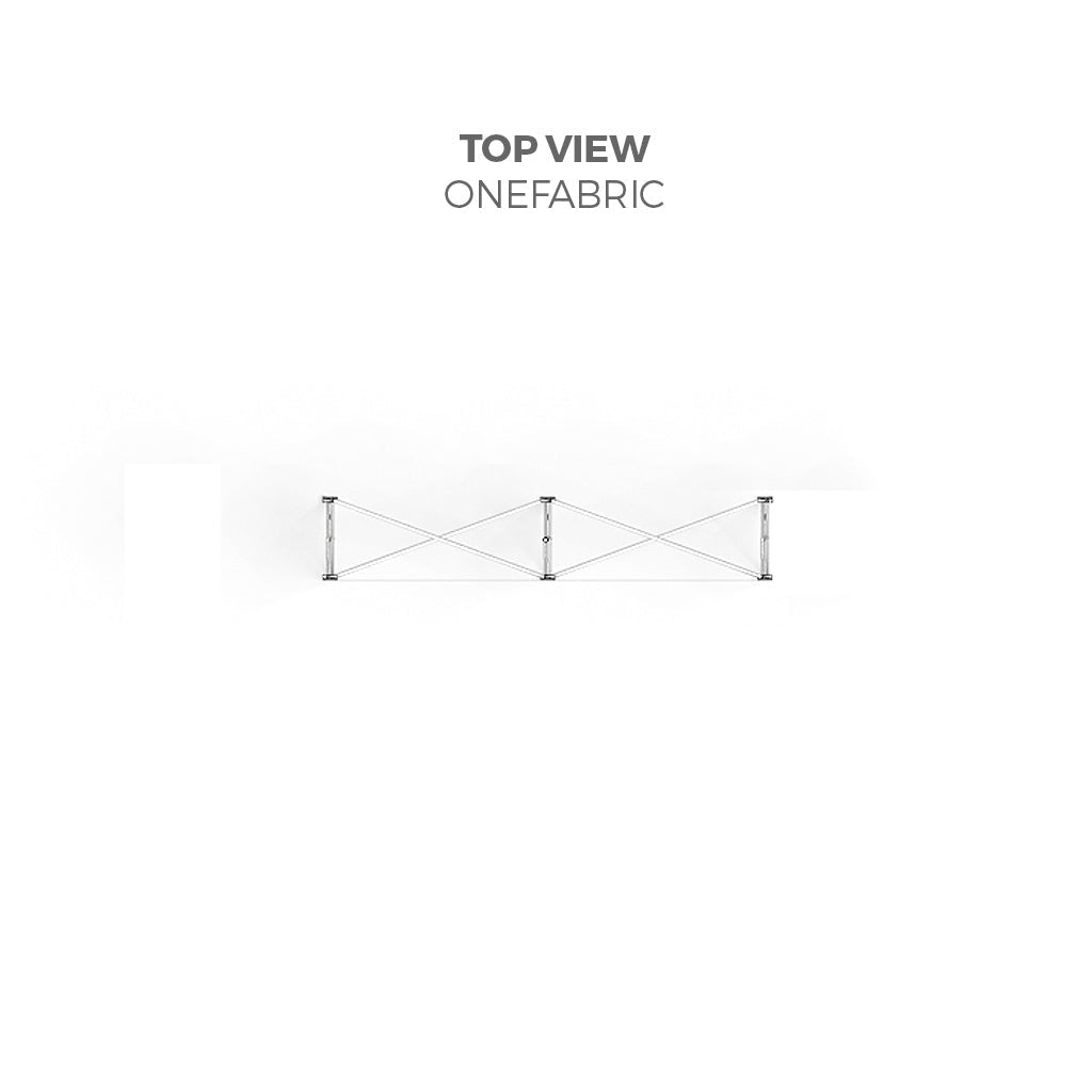 5ft x 5ft OneFabric® Straight Pop Up Tabletop Display w/ End Caps (Graphic Only) - All4Displays