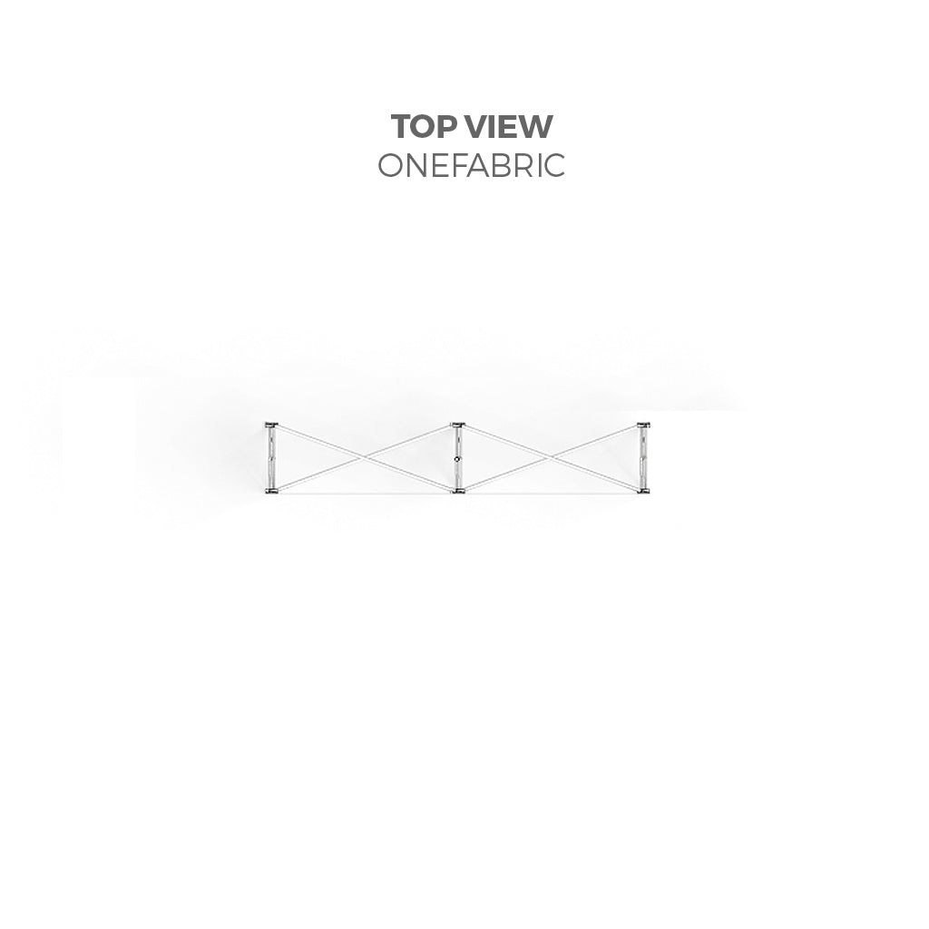 5ft x 8ft OneFabric® Straight Pop Up Display w/ End Caps (Graphic Package) - All4Displays