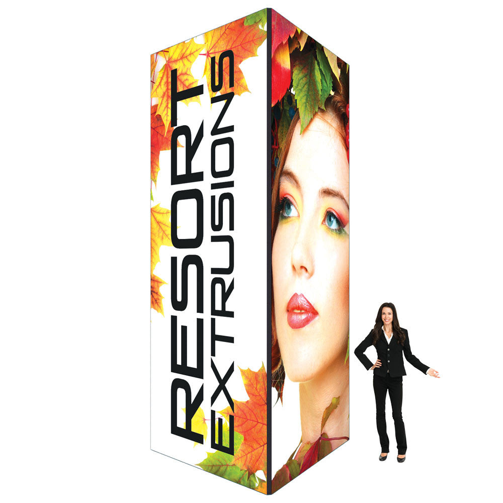 6ft x 16ft 60D Big Sky Square Tower Black Frame with Backlit (Graphic Package)