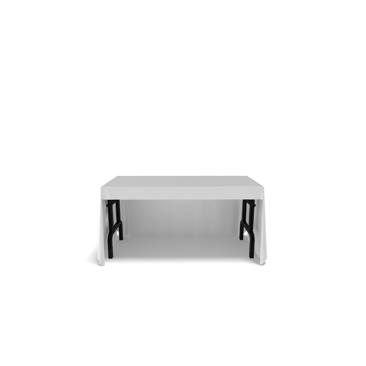 8ft Table Cover Draped 3 - sided w/Open Back - All4Displays