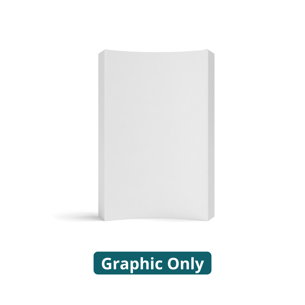 8ft x 5ft OneFabric® Curved Pop Up Display w/ End Caps (Graphic Only) - All4Displays