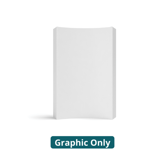 8ft x 5ft OneFabric® Curved Pop Up Display w/ End Caps (Graphic Only) - All4Displays