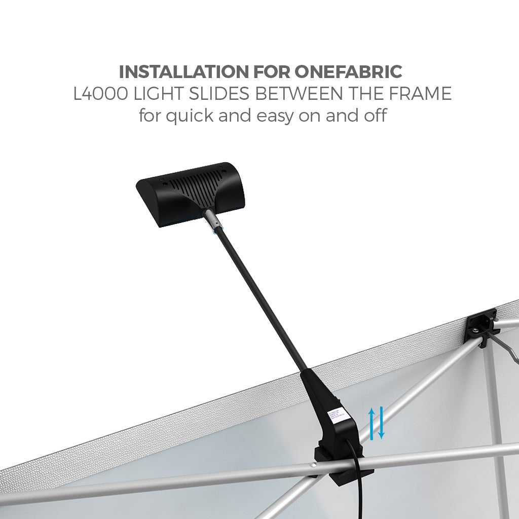 8ft x 5ft OneFabric® Curved Pop Up Display w/ End Caps (Graphic Package) - All4Displays