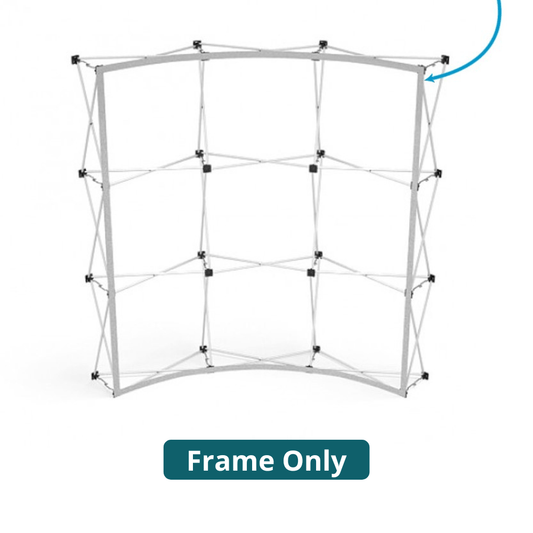 8ft x 8ft OneFabric® Curved Pop Up Display (Frame Only) - All4Displays