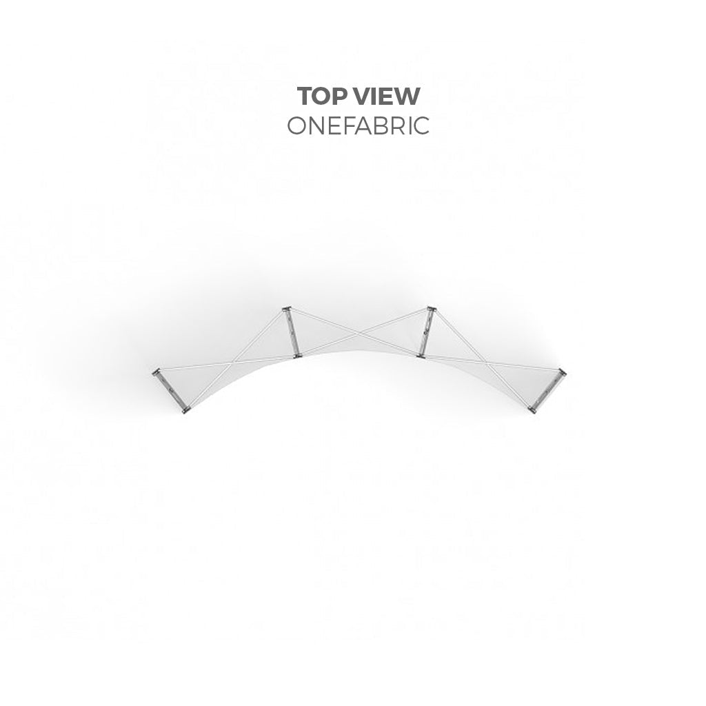 8ft x 8ft OneFabric® Curved Pop Up Display w/ End Caps (Graphic Only) - All4Displays
