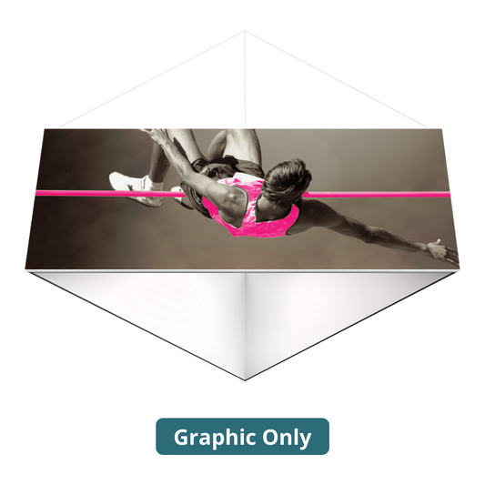 8ft x 6ft Formulate Master 3D Hanging Structure Triangle Single-Sided w/ Open Bottom (Graphic Only)