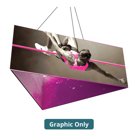 8ft x 5ft Formulate Master 3D Hanging Structure Triangle Double-Sided (Graphic Only)