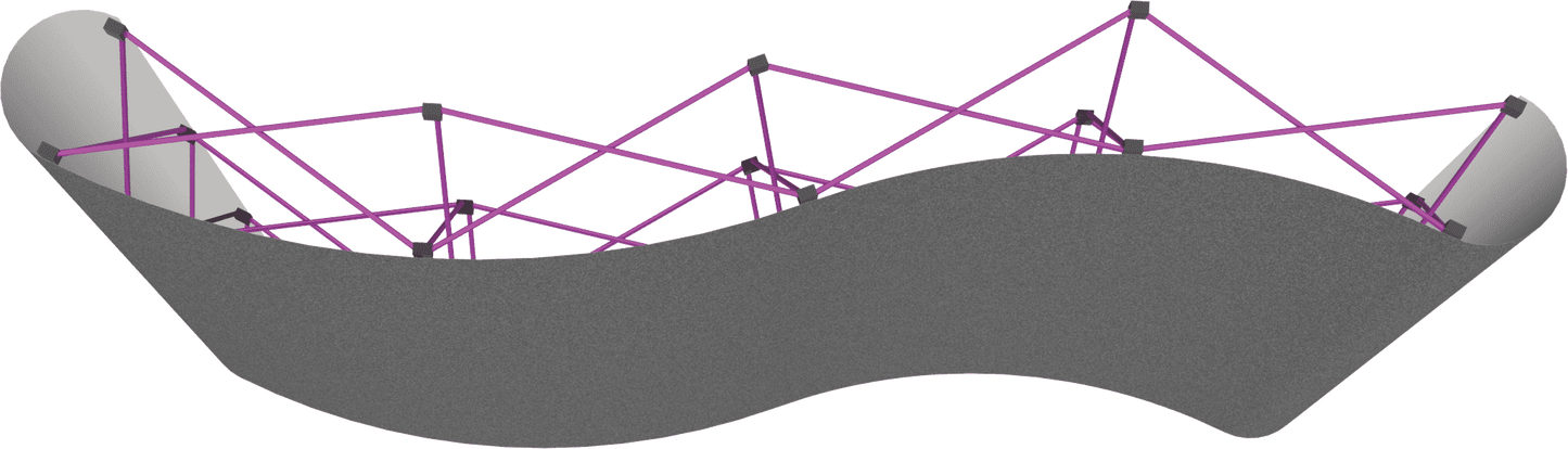 10ft Serpentine Coyote Full Fabric Panel Display (Fabric Package)