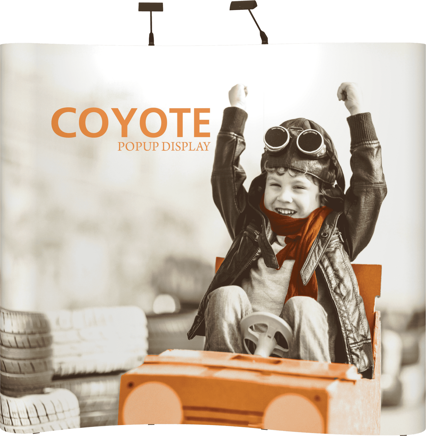 8ft Serpentine Coyote Full Graphic Mural Display (Graphic Package)