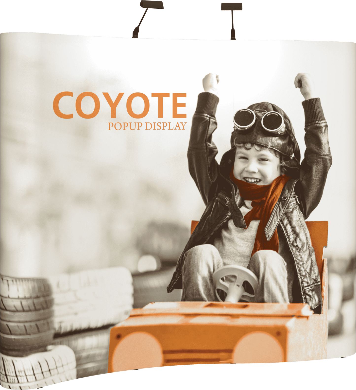 8ft Serpentine Coyote Full Graphic Mural Display (Graphic Package)