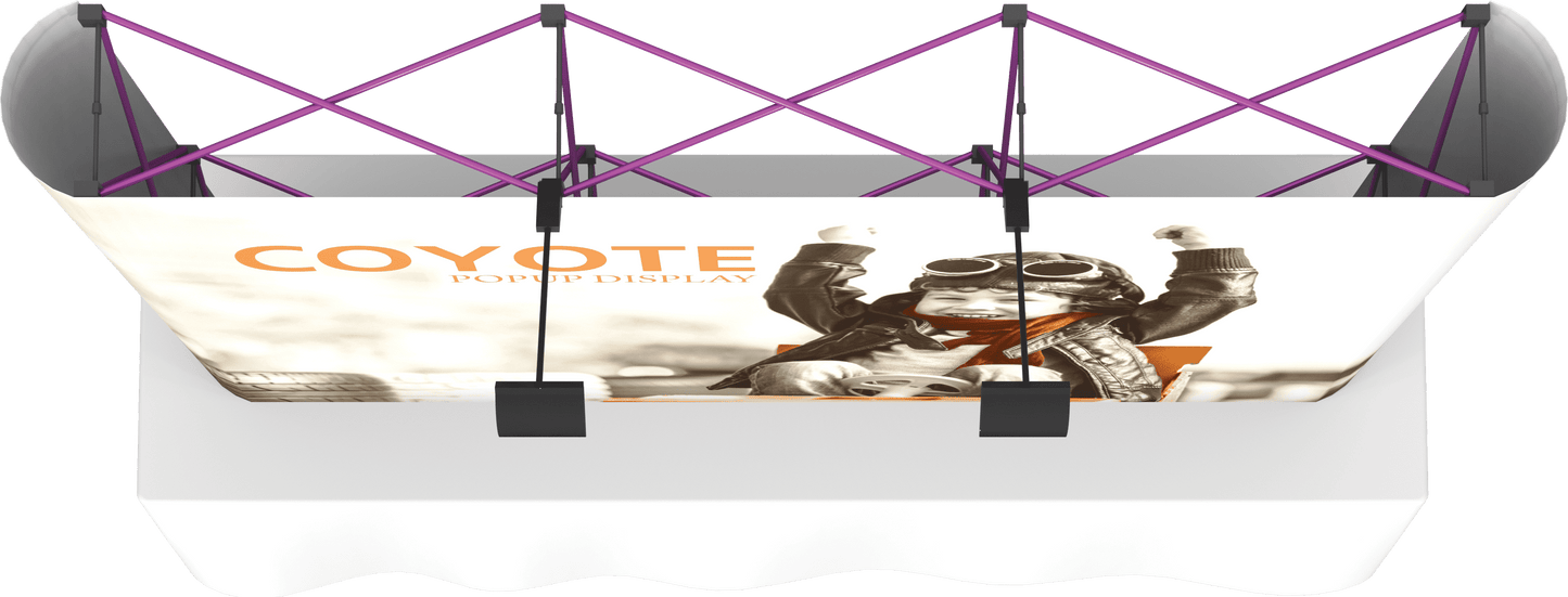 8ft (3x2) Coyote Straight Tabletop Full Fabric Display (Fabric Package)