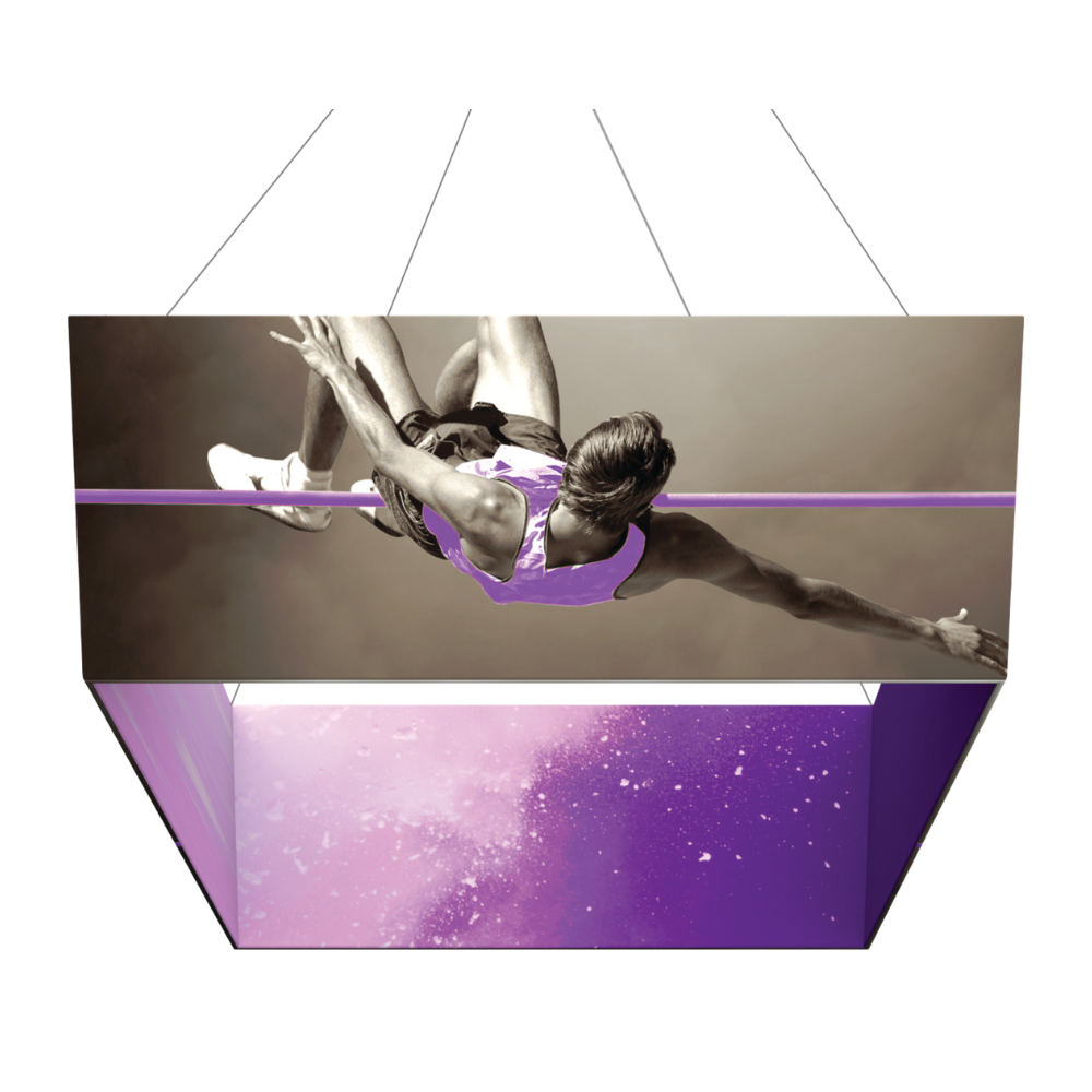 18ft x 4ft Formulate Master 3D Hanging Structure Tapered Square Single-Sided w/ Open Bottom (Graphic Package)