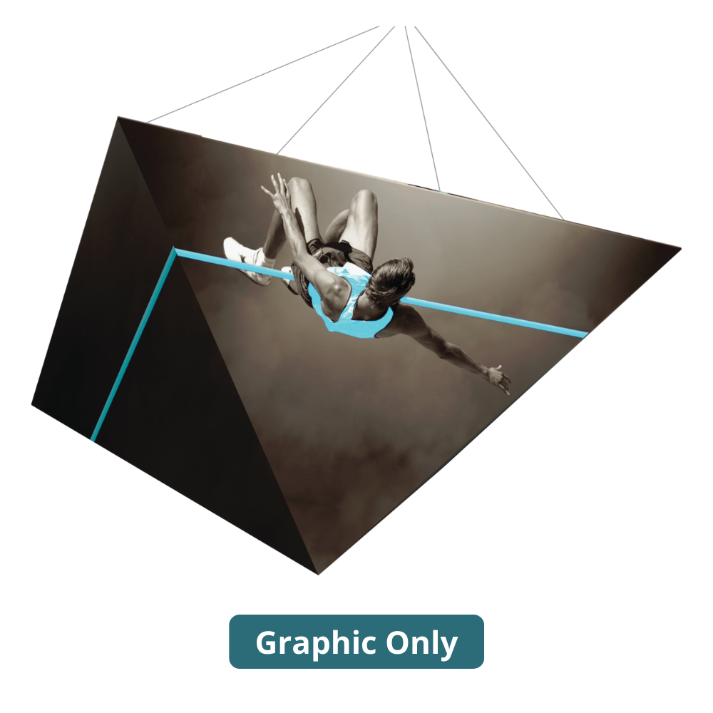 16ft x 8ft Formulate Master 3D Hanging Structure Four-Sided Pyramid Single-Sided w/ Opaque (Graphic Only)