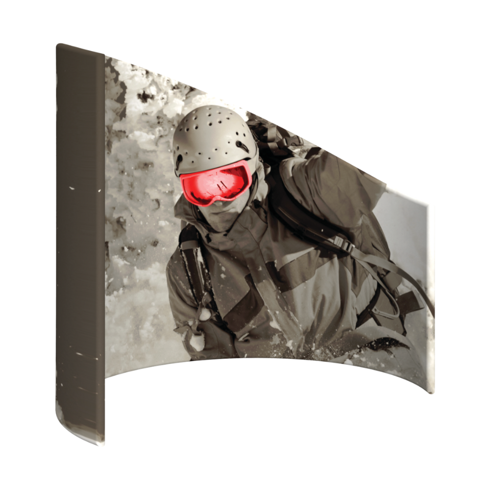 8ft x 7ft Formulate C-Shaped Wall Tension Fabric Structure Double-Sided (Graphic Package)