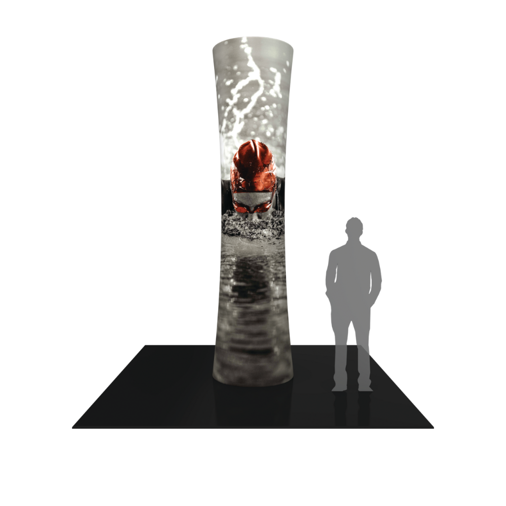 12ft Formulate Cylinder Tower 01 Tension Fabric Structure (Graphic Only)