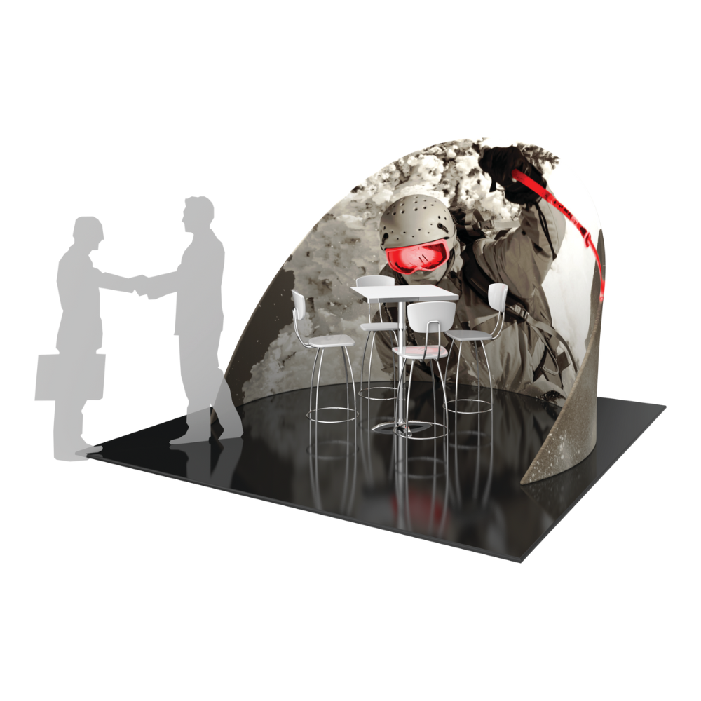 9.5ft x 7ft Formulate Chip-Shaped Wall 02 Tension Fabric Structure Double-Sided (Graphic Package)