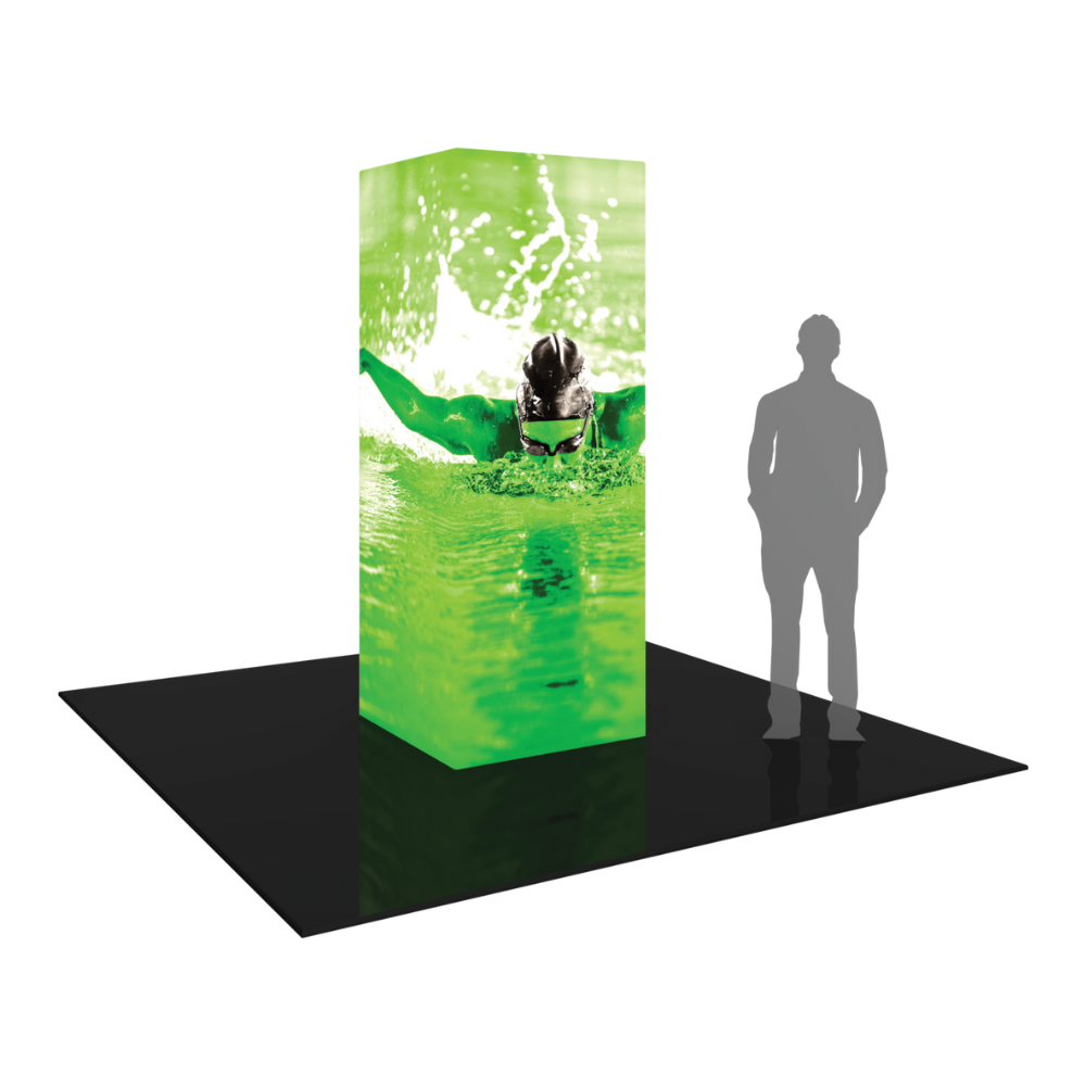 8ft Formulate Backlit Four-Sided Tower 03 Tension Fabric Structure (Hardware Only)