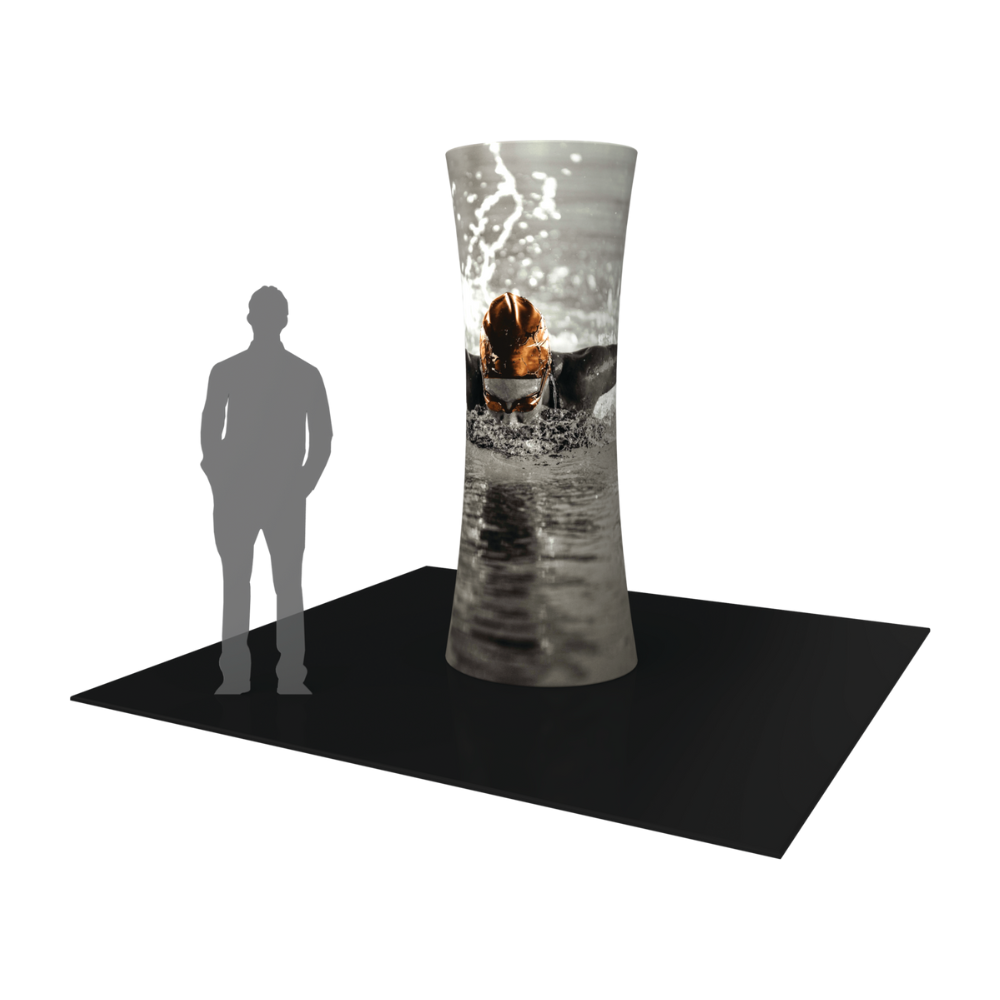 8ft Formulate Cylinder Tower 03 Tension Fabric Structure (Graphic Only)