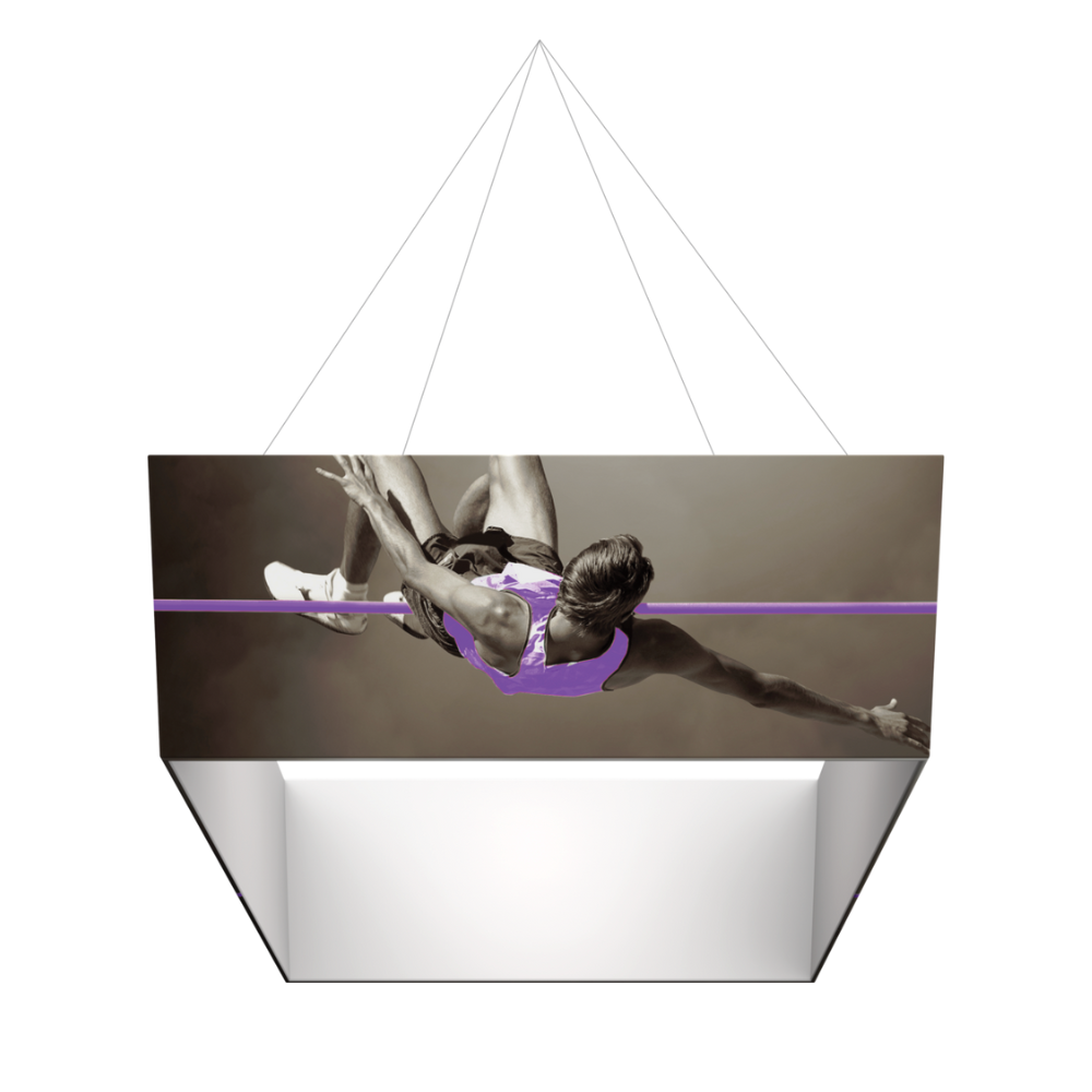 8ft x 6ft Formulate Master 3D Hanging Structure Tapered Square Single-Sided w/ Open Bottom (Graphic Only)