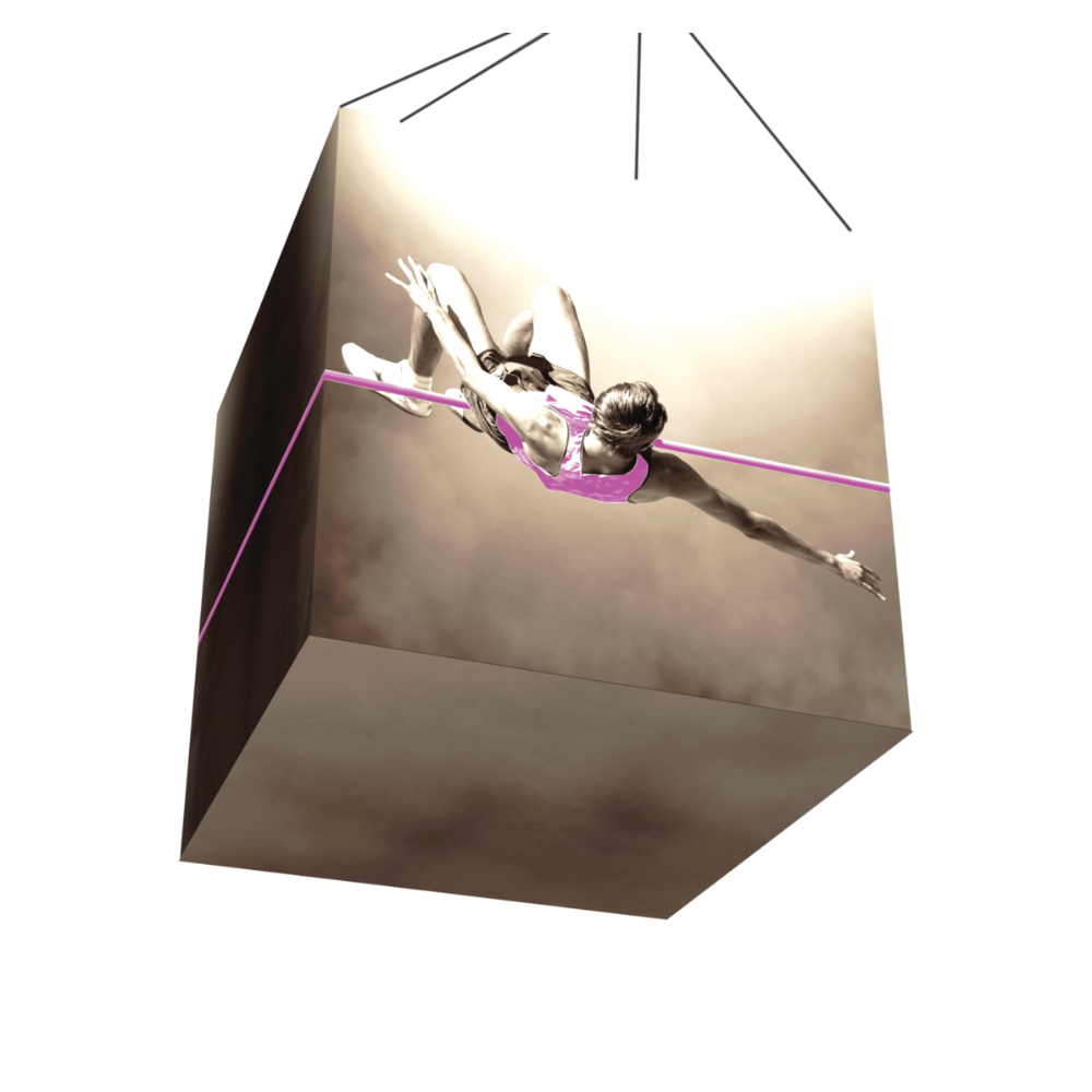 3ft x 3ft Formulate Master 3D Backlit Hanging Structure Cube Single-Sided (Graphic Package)