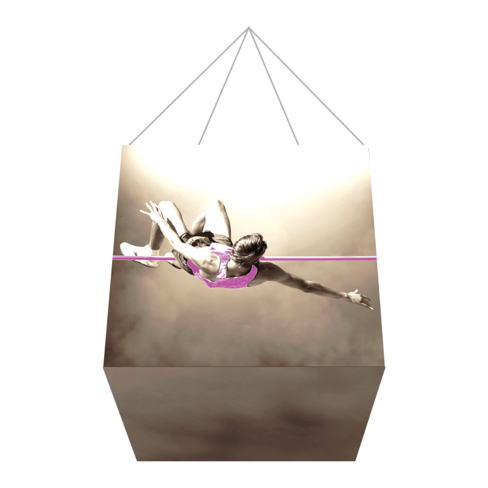 10ft x 10ft Formulate Master 3D Backlit Hanging Structure Cube Single-Sided (Graphic Only)