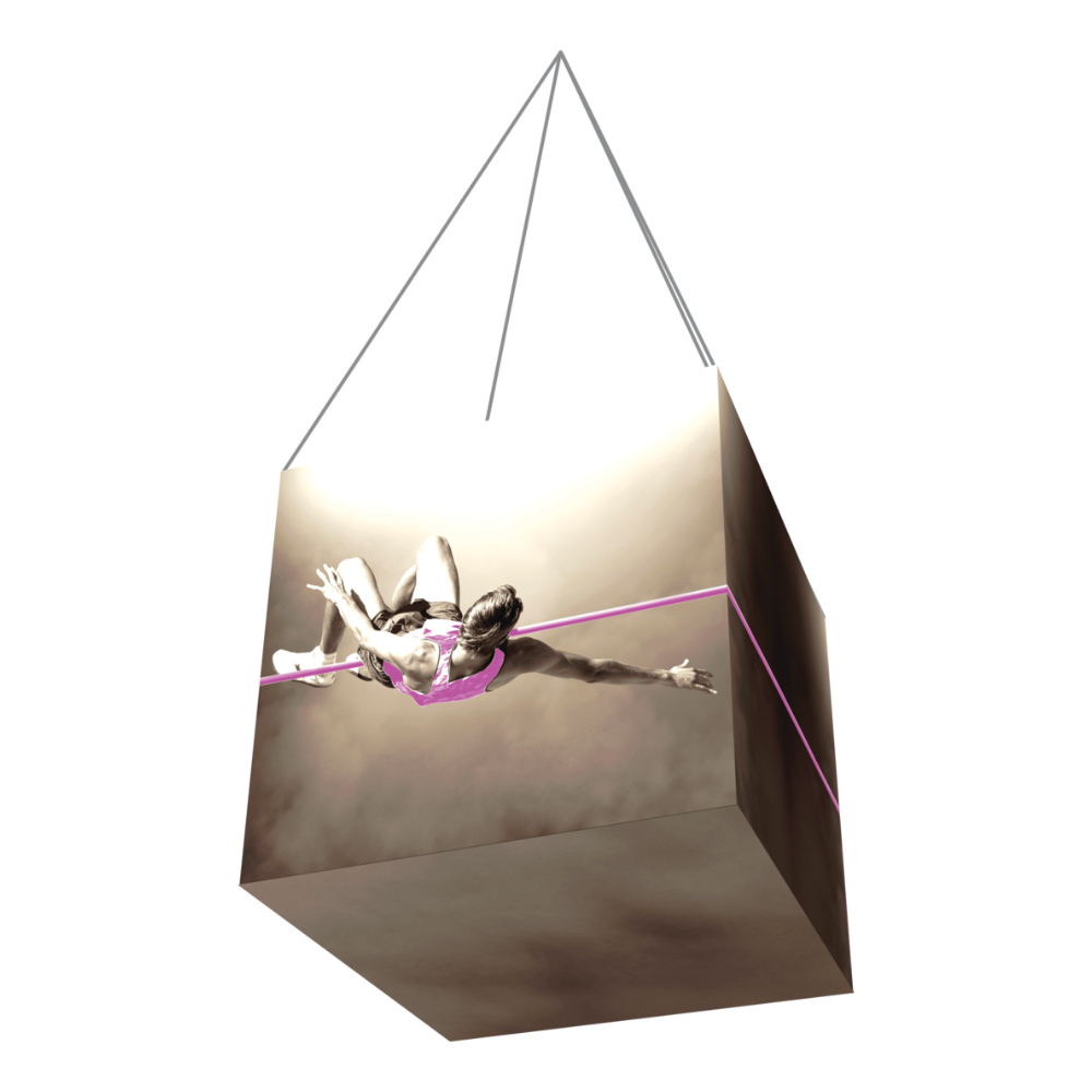 4ft x 4ft Formulate Master 3D Backlit Hanging Structure Cube Single-Sided (Graphic Only)