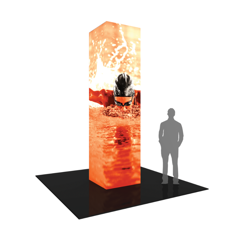 12ft Formulate Backlit Four-Sided Tower 01 Tension Fabric Structure (Graphic Package)